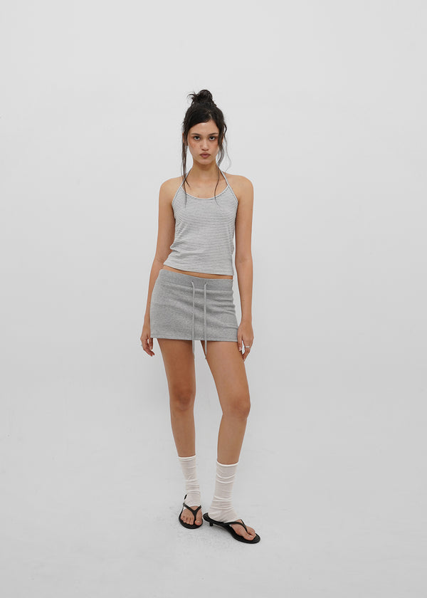 [B-BASIC] Tension Cotton Strap Halter Sleeveless Top (2 SIZE)