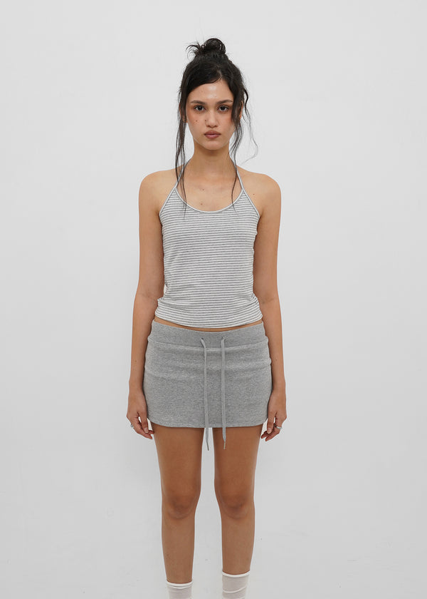 [B-BASIC] Tension Cotton Strap Halter Sleeveless Top (2 SIZE)