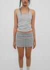 [B-BASIC] Tension Cotton Strap Halter Sleeveless Top (2 SIZE)