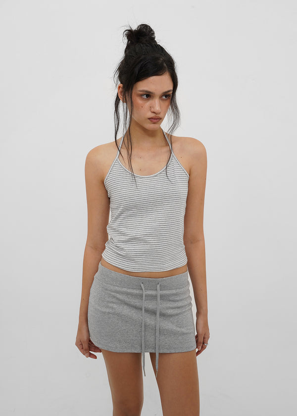 [B-BASIC] Tension Cotton Strap Halter Sleeveless Top (2 SIZE)