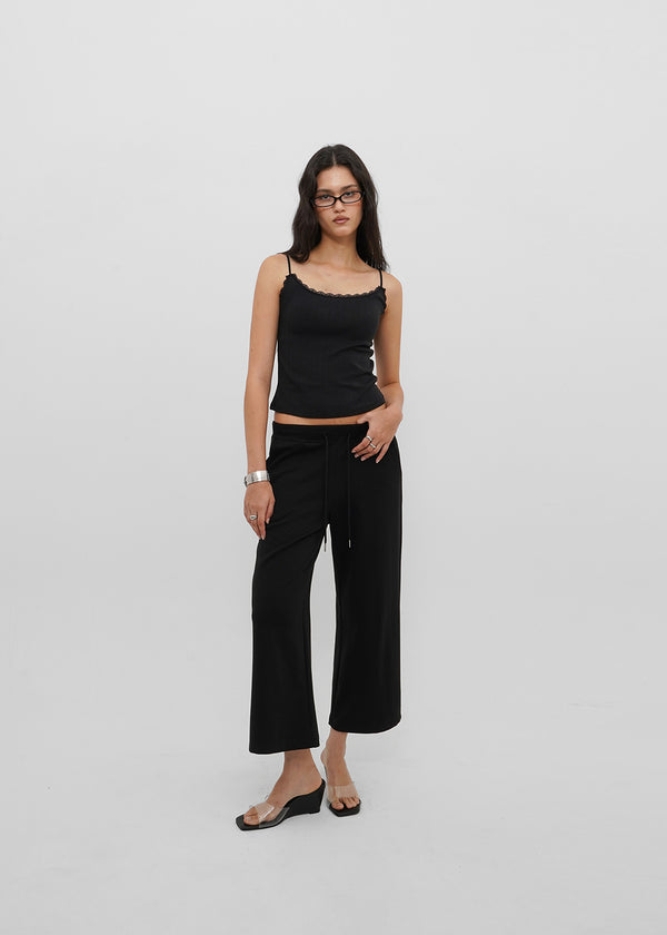 B-BASIC] Punching Lace Sleeveless Top (Built-in Cap) – BLACKUP
