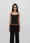 [B-BASIC] Punching Lace Sleeveless Top (Built-in Cap)
