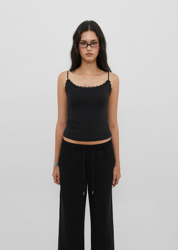 [B-BASIC] Punching Lace Sleeveless Top (Built-in Cap)