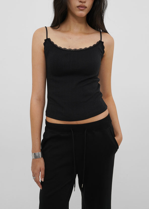 [B-BASIC] Punching Lace Sleeveless Top (Built-in Cap)