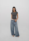 [B-DENIM] LIGHT WASHING WIDE JEANS 054