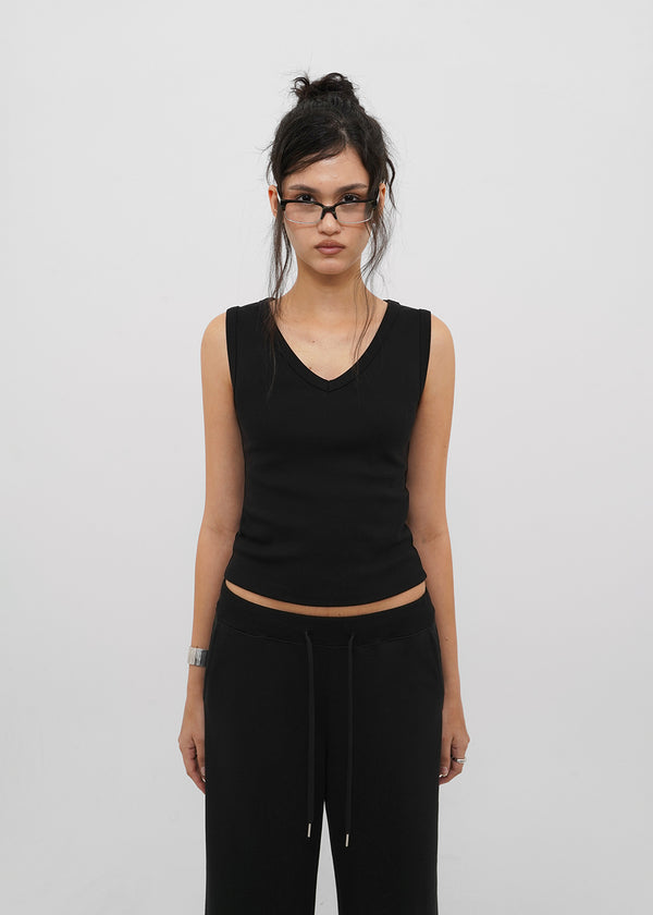 [B-BASIC] Tension Standard V-Neck Sleeveless Top (2 SIZE)
