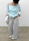 (UNISEX) Pureng String Wide Elastic Waist Pants