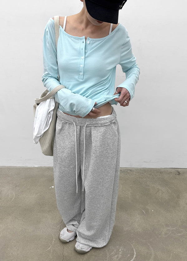 (UNISEX) Pureng String Wide Elastic Waist Pants