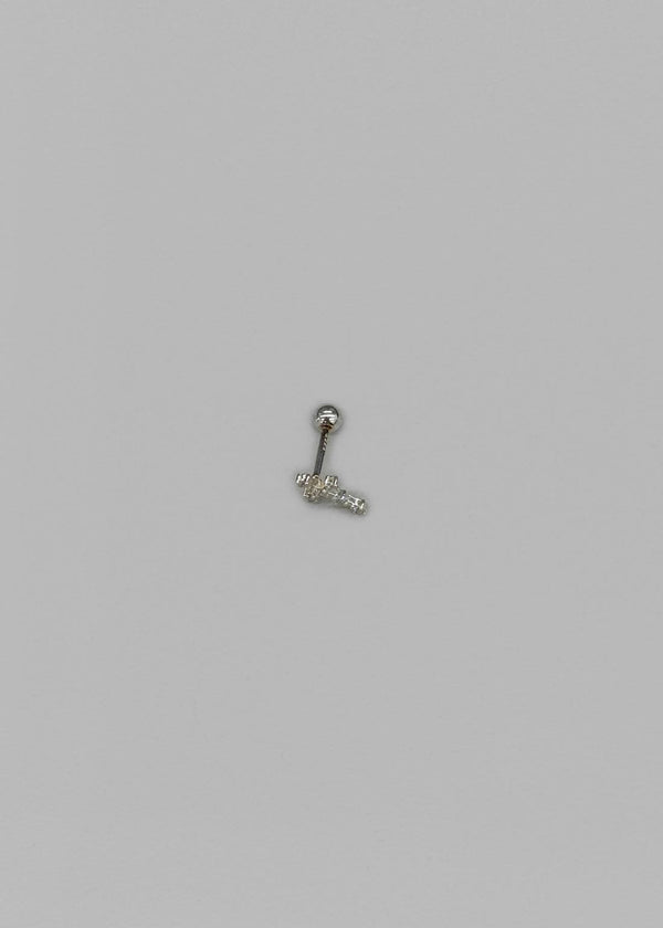 (SILVER 925) Cubic Cross Piercing