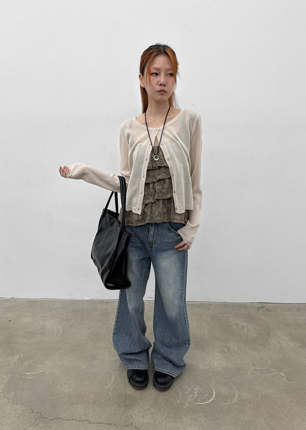 Wisyou Wide Bootcut Denim Pants