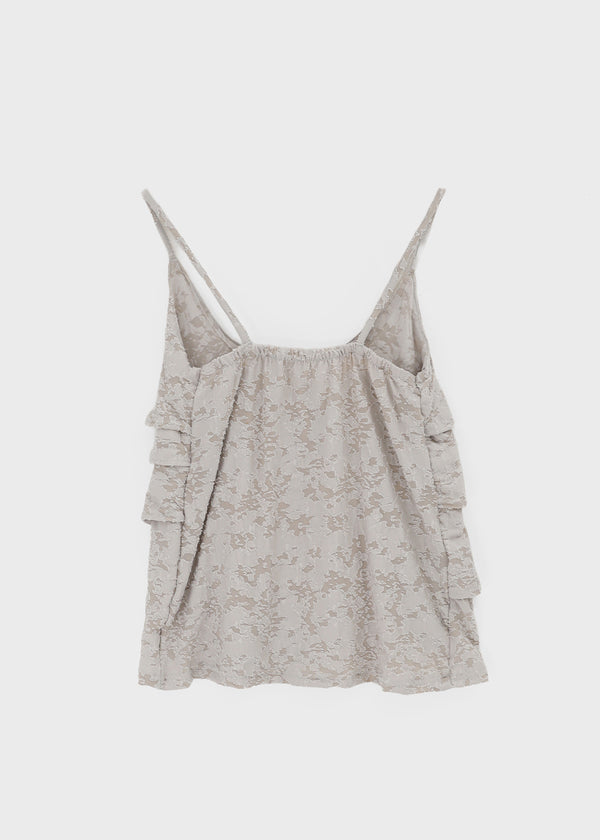 Fourjay Vintage Cancan Frill Sleeveless Top