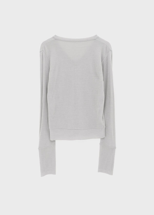 Huchik Hand-button V-neck Knit
