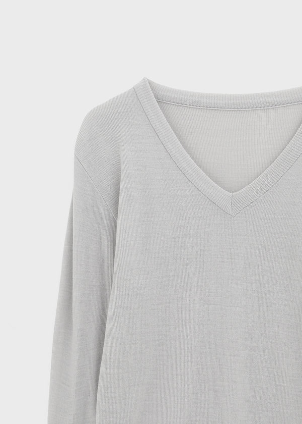 Huchik Hand-button V-neck Knit