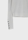 Huchik Hand-button V-neck Knit