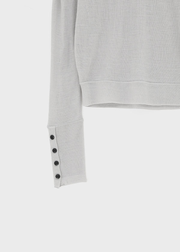 Huchik Hand-button V-neck Knit