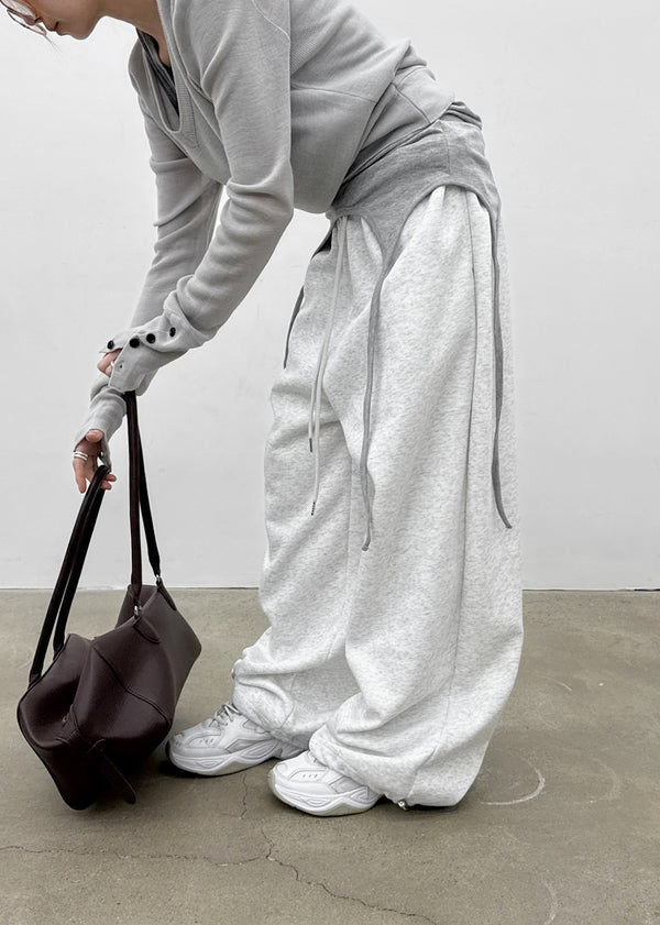 (UNISEX) Pureng String Wide Elastic Waist Pants