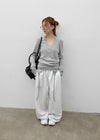 (UNISEX) Pureng String Wide Elastic Waist Pants