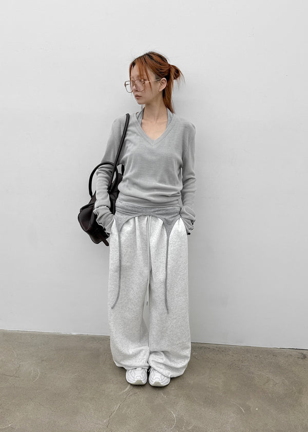 (UNISEX) Pureng String Wide Elastic Waist Pants