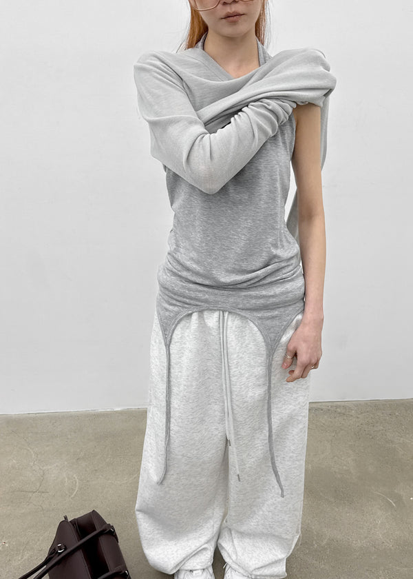 Huchik Hand-button V-neck Knit