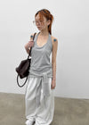 Homade Strap Halter Long Sleeveless