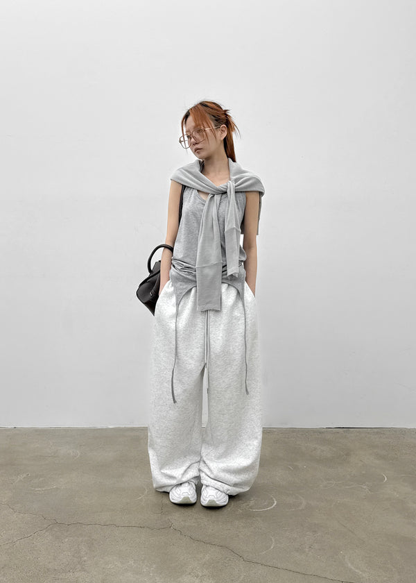 Homade Strap Halter Long Sleeveless