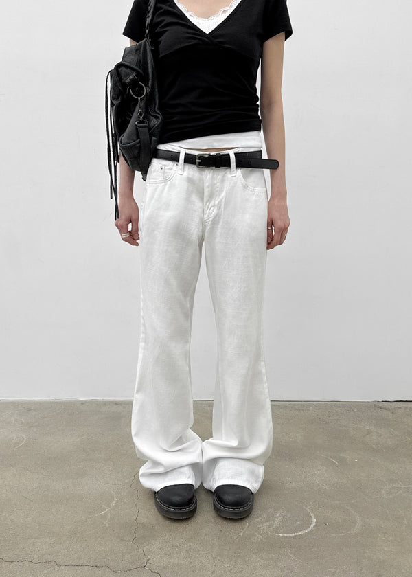 Zreng Low-waist Summer Bootcut Cotton Pants