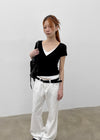 Zreng Low-waist Summer Bootcut Cotton Pants