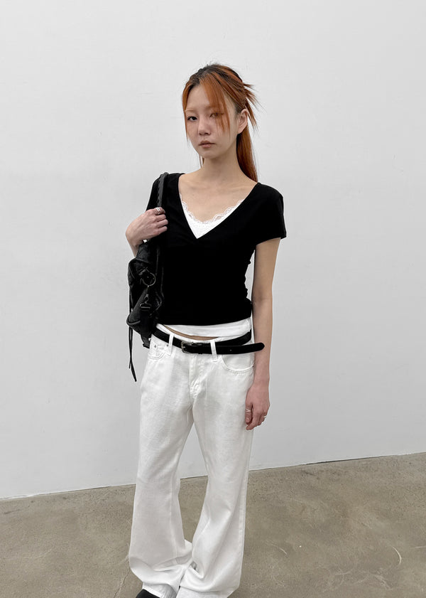Zreng Low-waist Summer Bootcut Cotton Pants