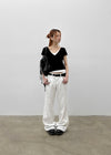 Zreng Low-waist Summer Bootcut Cotton Pants