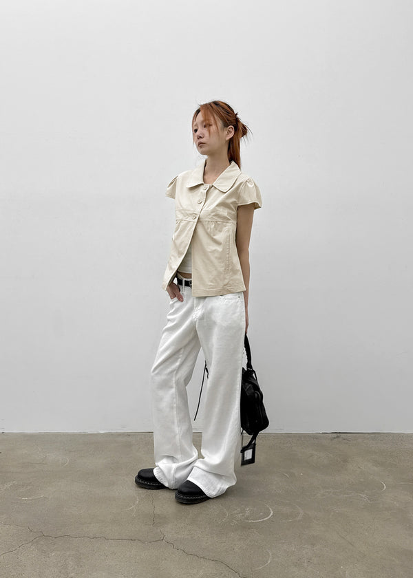Zreng Low-waist Summer Bootcut Cotton Pants