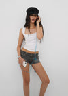 [B-BASIC] Tension Cotton Wide Square Neck Sleeveless Top (2 SIZE)