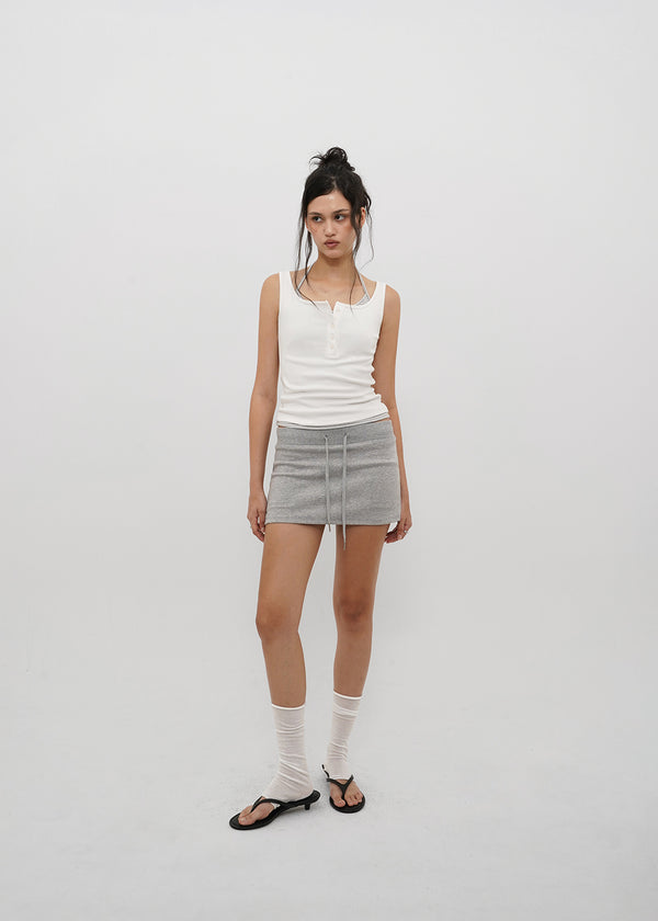 [B-BASIC] Tension Standard Square Henley Neck Sleeveless Top (2 SIZE)