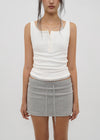 [B-BASIC] Tension Standard Square Henley Neck Sleeveless Top (2 SIZE)