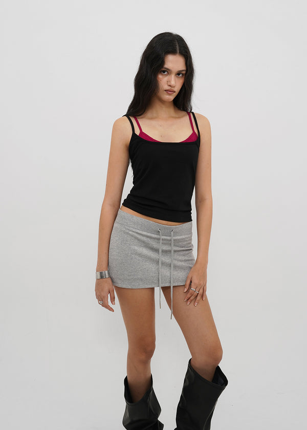 [B-BASIC] Tension Cotton Strap Basic Sleeveless Top (2 SIZE)