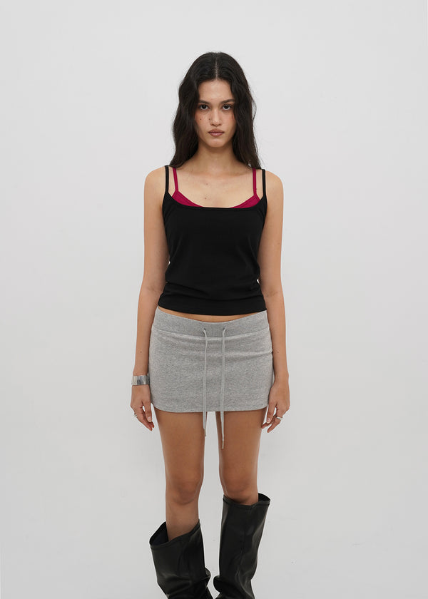 [B-BASIC] Tension Cotton Strap Basic Sleeveless Top (2 SIZE)