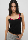 [B-BASIC] Tension Cotton Strap Basic Sleeveless Top (2 SIZE)