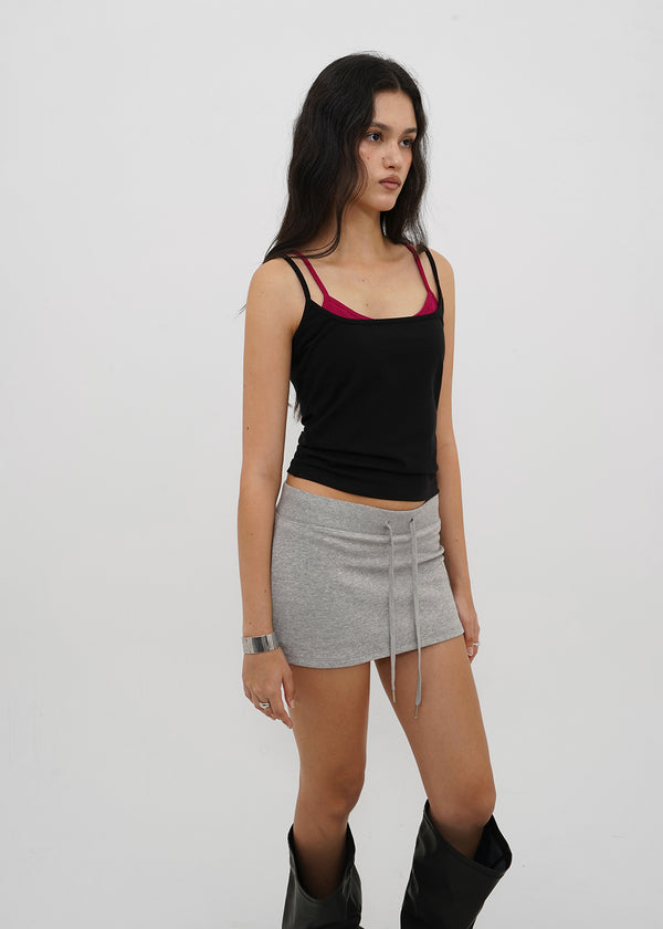 [B-BASIC] Tension Cotton Strap Basic Sleeveless Top (2 SIZE)