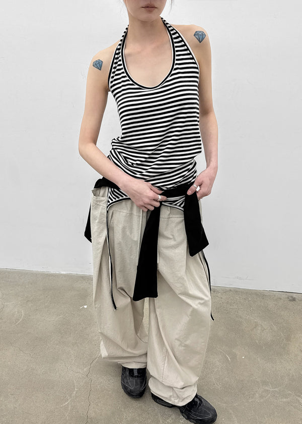 (UNISEX) Eiko Pintuck Wide Elastic Waist Pants