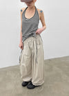 (UNISEX) Eiko Pintuck Wide Elastic Waist Pants