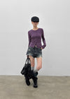 Anywar Damaged Denim Shorts