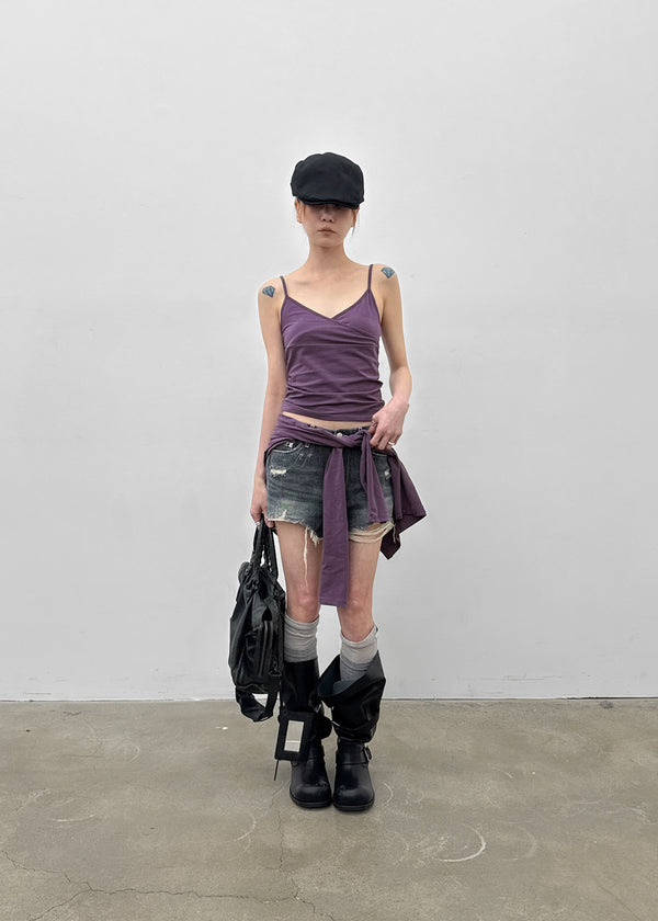Anywar Damaged Denim Shorts