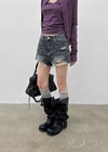 Anywar Damaged Denim Shorts