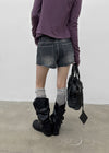 Anywar Damaged Denim Shorts