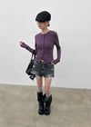Anywar Damaged Denim Shorts