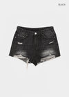 Anywar Damaged Denim Shorts