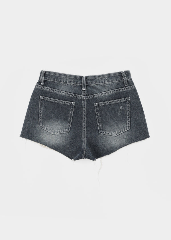 Anywar Damaged Denim Shorts