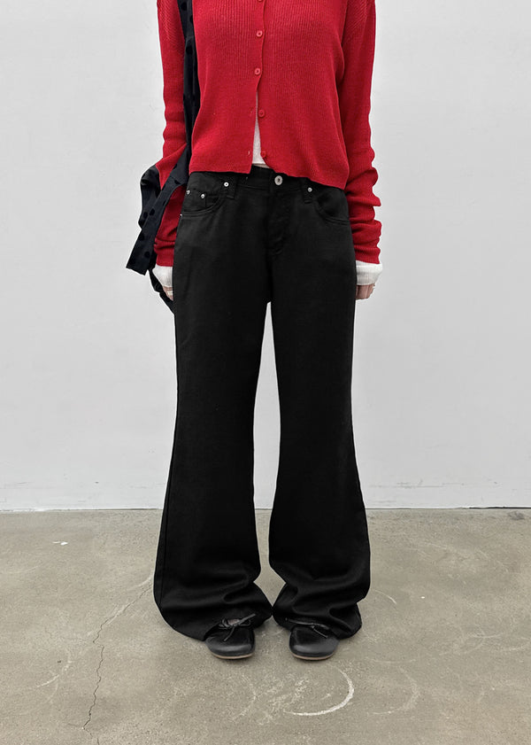 Zreng Low-waist Summer Bootcut Cotton Pants