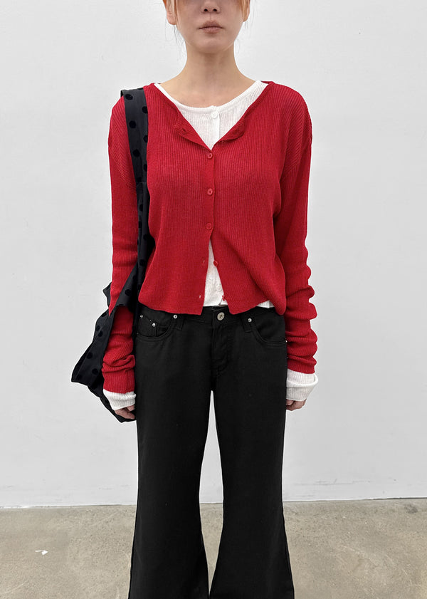 Zreng Low-waist Summer Bootcut Cotton Pants