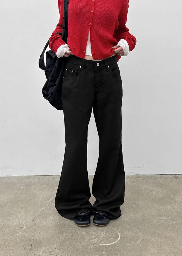 Zreng Low-waist Summer Bootcut Cotton Pants