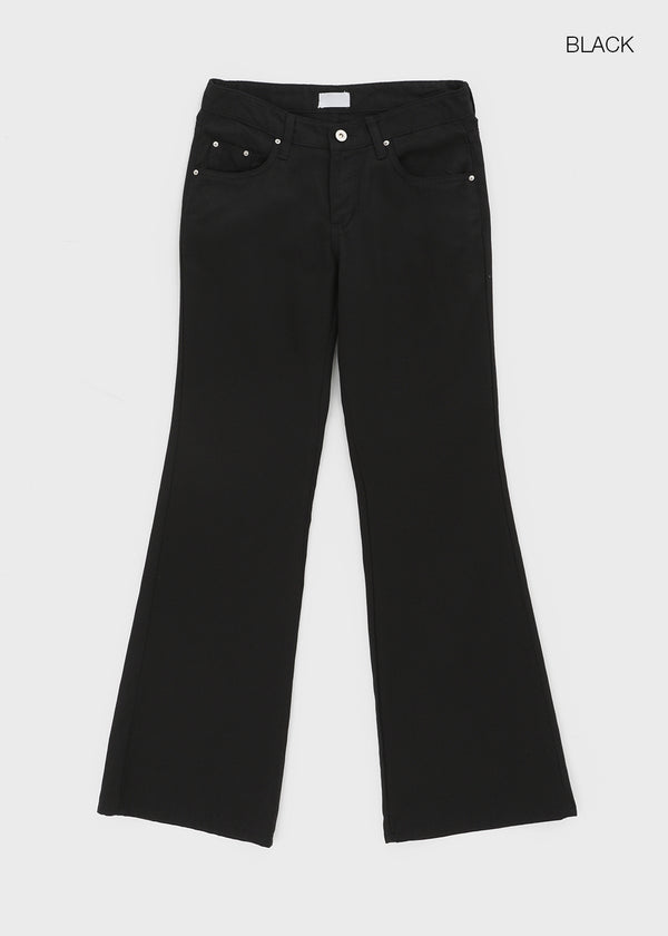 Zreng Low-waist Summer Bootcut Cotton Pants